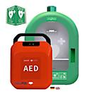 Defibrillator MedX5 HeartSave YA, automatische Schockabgabe, Sprachausgabe DE/EN, IP55, PVC-Wandkasten inkl. Alarm, ohne HLW-Feedback-Sensor