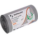 Deiss FIRST PLUS Müllbeutel, mit Tragegriff, LDPE, 14 µm, grau, B 600 x H 720 mm, 60 Liter, 1000 Stück