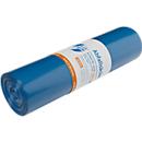 Deiss PREMIUM PLUS® afvalzakken, gerecycled LDPE, scheurvast, B 575 x H 1000 mm, 70 liter, 31 µm, blauw, 250 stuks