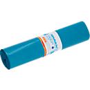 Deiss PREMIUM PLUS® afvalzakken, gerecycled LDPE, scheurvast, B 700 x H 1100 mm, 120 liter, 34 µm, blauw, 250 stuks