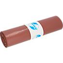 Deiss PREMIUM® waste sacks, 120 liters, recycled LDPE, robust and versatile, W 700 x H 1100 mm, brown, 250 pieces