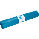 Deiss PREMIUM® waste sacks, 140 liters, recycled LDPE, robust &amp; tear-resistant, blue, W 900 x H 1100 mm, 38 µm, 225 pieces