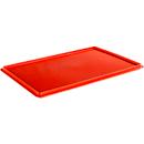 Deksel met klemmen EF-DH 64 voor bakken in Euronorm, rood