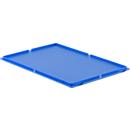 Deksel, voor EURO kratten uit de MF en LTF serie, zonder haak, blauw
