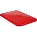 Deksel voor rechthoekige container, kunststof, 340 l, rood