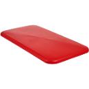 Deksel voor rechthoekige container, kunststof, 450 l, rood