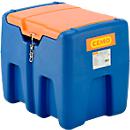 Depósito portátil CEMO Blue-Mobil EASY, con bomba sumergible CENTRI SP30 12 V, depósito de 210 l para AdBlue®, tapa abatible, An 785 x P 595 x Al 685 mm