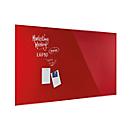 Design-Glasboard magnetoplan®, magnetisch, beschreibbar, Querformat, rot, 2000 x1000 mm