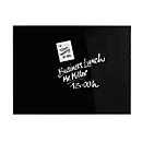 Design-Glasboard magnetoplan®, magnetisch, beschreibbar, Querformat, schwarz, 1200 x 900 mm
