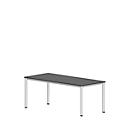 Desk NEVADA, 4-legged, rectangular, round tube, W 1800 x D 800 x H 740 mm, dark grey/white