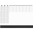 Desk pad with plastic flap, black, 50 pages