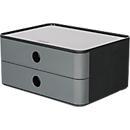 Desktop drawers HAN Allison Smart-Box, 2 drawers with dividers, cable holder, stackable, ABS plastic, granite grey