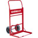 Diable Euro 1003 – acier – pelle 605 mm – roues en caoutchouc – capacité de charge 150 kg – rouge carmin RAL 3002 – notre marque schäfershop Genius