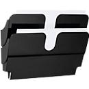 Dispensador de folletos Flexiplus, 2 dispensadores, A4, apaisado, negro