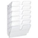 Dispensador de folletos Flexiplus, 6 dispensadores, A4, apaisado, transparente