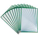 Displaypaneel Tarifold Easy Load Pro, DIN A4, 10 stuks, hoekvergrendeling, metalen draaipunt, groen