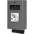 Distributeur à sachets pour excréments canins verrouillable, dispositif de collecte des sachets usagés inclus, hématite similaire DB703