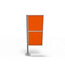 Divider Silent Office, 2 elements, H 1470 mm, orange