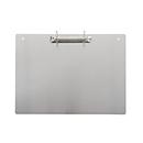 Djois Ringbuchbrett, A4, nur horizontal verwendbar, 2-Ring-Mechanik, bis 250 Blatt, magnetisch, Recycling-Aluminium, silbergrau