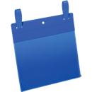 Document pockets with flap, W 210 x H 148 mm (DIN A5 landscape), 50 pieces, blue