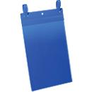 Document pockets with flap, W 210 x H 297 mm (DIN A5), 50 pieces, blue