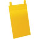 Document pockets with flap, W 210 x H 297 mm (DIN A5), 50 pieces, yellow