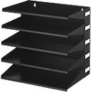 Document Tray, DIN A4, steel, 5 compartments, black