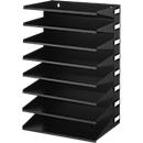 Document Tray, DIN A4, steel, 8 compartments, black