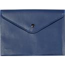 Documenttas FolderSys, zwarte drukknoopsluiting, polypropyleen, formaat A5, blauw, 10 stuks