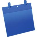 Dokumententaschen mit Lasche, B 297 x H 210 mm (DIN A4 quer), 50 Stück, blau