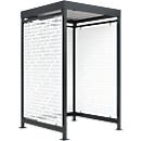 Domed smoking shelter Köln, Schäfer Shop series, anthracite RAL 7016