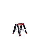 Doppelstufenstehleiter Professional Topline, Aluminium, 2x2 Stufen, schwarz