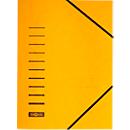 Dossier à élastique PAGNA, format A4, fermeture élastique, individuel, jaune