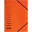 Dossier à rabat en coin élastique PAGNA, format A4, fermeture élastique, orange