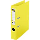 Dossier Bene No.1, A4, largeur du dos 47 mm, mécanisme à levier, trou de préhension et étiquette collée au dos, carton neutre en CO2, jaune