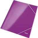 Dossier d'angle WOW LEITZ®, format A4, 3 rabats de protection, violet
