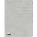 Dossier de classement FALKEN, format A4, 3 rabats, carton Manila, gris