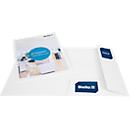 Dossier de présentation Biella Pearl #2, pour DIN A4, jusqu'à 190 feuilles, avec pochette transparente, L 245 x l 3 x H 315 mm, carton, blanc