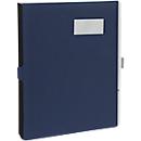 Dossier de signatures Biella Pronto-Sig, pour DIN A4, 20 pièces, L 345 x l 255 x H 30 mm, carton, bleu foncé