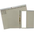 Dossier suspendu Exacompta, pour agrafage à gauche, plié, pli extensible, impression d'organisation, Ange Bleu, carton recyclé, gris, 25 pièces