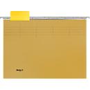 Dossiers suspendus Biella Original, A4, avec pochettes transparentes et accessoires, L 250 x H 320 mm, carton, jaune, 10 pièces