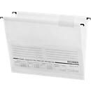 Dossiers suspendus EICHNER pour formats jusqu'à A4, ouverture latérale, PVC, blanc, 10 p.