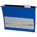 Dossiers suspendus EICHNER pour formats jusqu'à A4, ouverture latérale, PVC, bleu, 10 p.