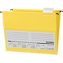 Dossiers suspendus EICHNER pour formats jusqu'à A4, ouverture latérale, PVC, jaune, 10 p.
