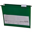 Dossiers suspendus EICHNER pour formats jusqu'à A4, ouverture latérale, PVC, vert, 10 p.