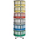 Draaibare ordnerzuil met 6 etages, volledig draaibaar, h 2380 mm