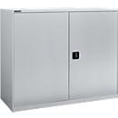 Draaideurkast Schäfer Shop Select MS-i 12412, plaatstaal, B 1200 x D 400 x H 1215 mm, 3 OH, wit aluminium, tot 150 kg 