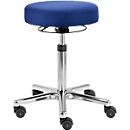 Draaikruk TEC basic IS 1999_ESD, ESD-geleidend, in hoogte verstelbaar, ergonomische zitting met bekleding, waterblauw