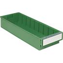 Drawer box TRESTON BiOX 5020, 5.3 l, temperature &amp; chemical resistant, label &amp; protective shield, W 186 x D 500 x D 82 mm, bioplastic, green