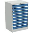 Drawer cabinet, 8 drawers, W 910 x D 715 x H 1400 mm